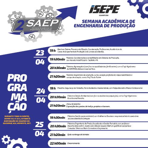 2ª Semana Acadêmica de Engenharia de Produção